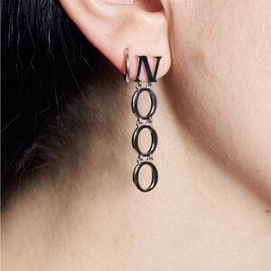Fashion Brand Company Sterling Silver NOOO Dangle Earring